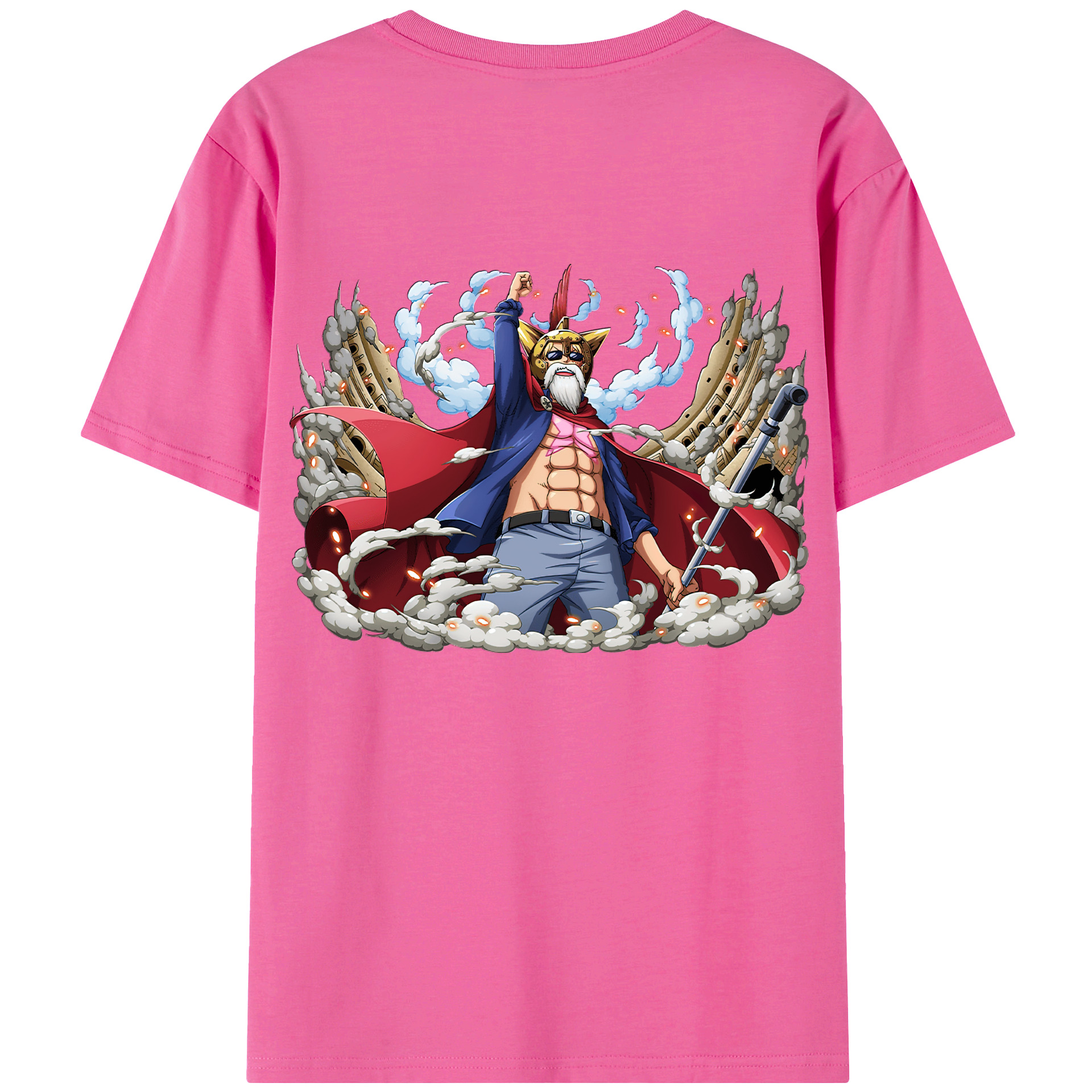 ワンピース モンキー・D・ルフィ ONE PIECE Monkey D. Luffy レディース半袖Tシャツ(バックプリント)